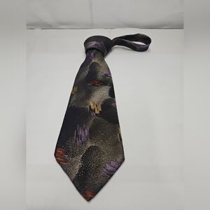 Sophisticated Black and Purple Men's Tie